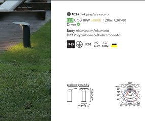 Mini Stalp LED exterior design modern decorativ IP65 LOTUS 71224