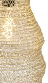 Lampă suspendată orientală aurie - Nidum Rombo