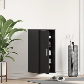 vidaXL Dulap Pantofi Stejar Negru 32x35x70 cm Lemn prelucrat