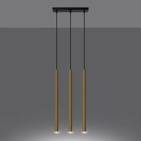 Lustră pe cablu Sollux SL.1196 PASTELO 3xG9/8W/230V auriu