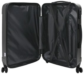 vidaXL Valiză cu blocare 3 pcs Gri închis 50 x 31 x 78 cm Plastic ABS