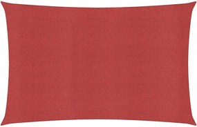 vidaXL Pânză parasolar, roșu, 2,5x4,5 m, HDPE, 160 g/m²