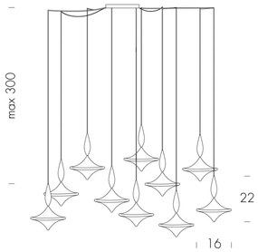 Lustra deosebita cu 10 pendule design LUX Étoile 04