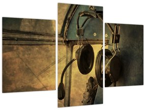 Tablou - Căști de avion de epocă (90x60 cm)