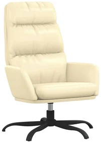 341142 vidaXL Scaun de relaxare, crem, piele ecologică