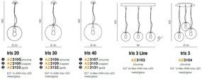 Pendul design modern Iris 30 cupru ZZ AZ3109