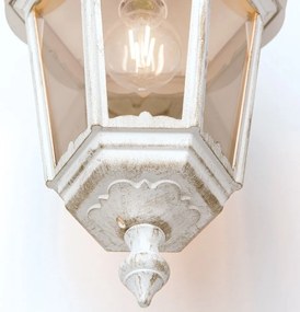 Aplica de perete exterior stil clasic IP43 Puchberg AL 11K/82571 weiß-gold/rauch OR