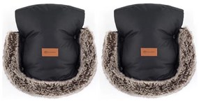 Mănuși pentru cărucior PETITE&MARS FURRY Forever Black