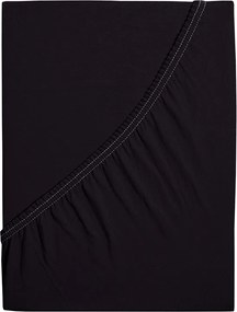 Cearșaf de pat jersey 4Home Ideal negru, 100 x 200 cm
