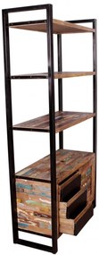 Biblioteca din lemn reciclat Mox 100x190 cm