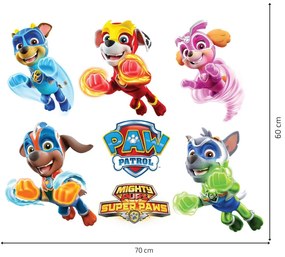 Autocolant de perete "PAW Patrol - Mighty Pups"