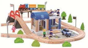 2Kids Toys - Set de tren Oraș și Sat, 200 piese