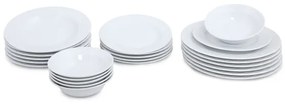 Set de veselă 24 piese alb/porțelan