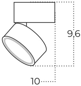 Spot LED aplicat reglabil MONA 15W CCT SWITCH alb