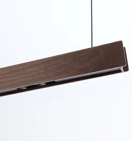 Immax NEO 07302L-LED MADEIRA, lustră suspendată pe cablu, reglabilă, 44W/230V, Wi‑Fi Tuya, 202 cm, finisaj nuc