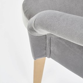 Scaun Toledo 2 velvet gri/stejar miere Solo 265