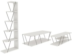 Mobilier living Essmie (Alb + Negru). 1088203