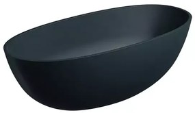 Cada freestanding Omnires Shell M+ negru mat 160x75 cm