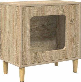 vidaXL Casa pentru pisici Sonoma 51 x 30 x 52 cm Lemn compozit
