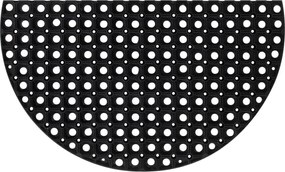 vidaXL Covoraș de ușă semirotund, 45x75 cm, cauciuc