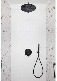 Set de duș cu baterie ascunsă KFA Armatura 5039-501-81 MOZA negru mat