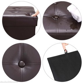 Deuba Cutie depozitare cu capac rabatabil maro - 115x38x38cm