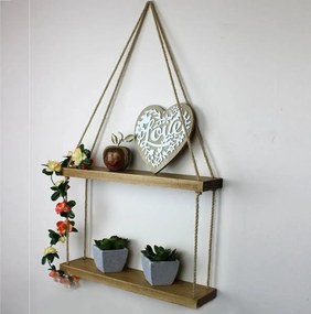 Raft de perete lemn,serie wood Homs, Natur, 70 x 10 x 40 cm,700020