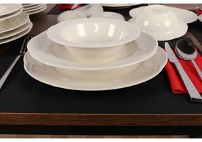 Set de masă 24 piese alb/porțelan