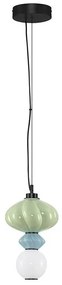 Pendul LED decorativ ceramic Verde, Albastru, Alb, ONETA