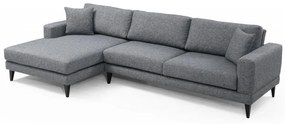 Coltar extensibil Nordic Corner Left (Chl+3R), Gri Inchis