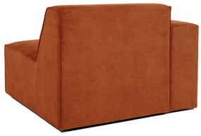 Modul pentru canapea portocaliu din catifea reiată (partea stângă) Sting - Scandic