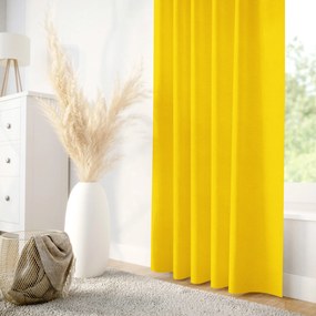 Goldea draperie decorativă loneta - galben închis 280x140 cm