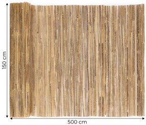 Gard din bambus natural 150 x 500 cm