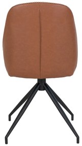 Scaune de dining maro coniac 2 buc. Monte – House Nordic