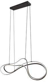 Lustră neagră LED cu abajur din metal Nala – Trio Select