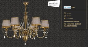 Candelabru 6 brate design clasic realizata manual, Cristal Swarovski Luca