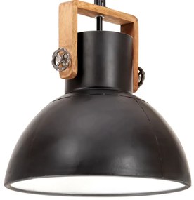 vidaXL Lampă suspendată industrială, 25 w, negru, rotund, 40 cm, e27