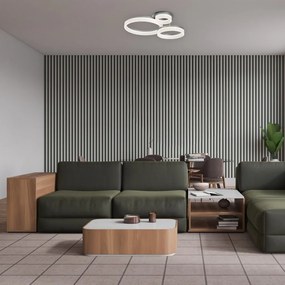 Plafoniera LED design geometric circular Amilia crom