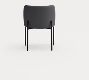 Set de scaune de sufragerie gri închis 2 buc. tapițat Mogi – Teulat