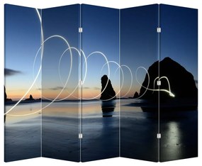 Paravan - plaja în apus de soare (210x170 cm)