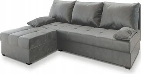 OFERTA Canapea coltar extensibila ZENA, gri deschis, reversibila, calitate a II-a