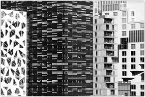 Tablou cu arhitectura alb neagră (90x60 cm)