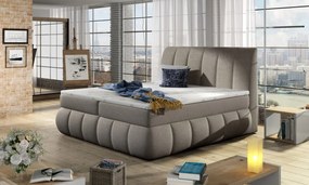 Pat boxspring, tapitat, 160X200 cm, Vincenzo 162, Eltap (Culoare: Bordeaux)