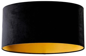 Abajur din catifea negru oval 50/33/25