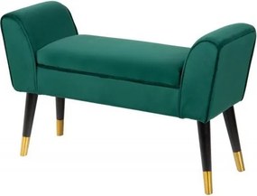 Bancheta eleganta, tapitata Scarlett 90cm, verde smarald