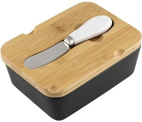 Doză de unt cu cuțit Florina Adria, negru