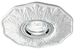 Spot incastrabil cu ornament din ghips, POLKA FI1 115597 BIANCO