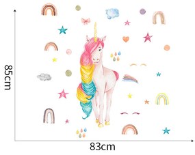Autocolant de perete „Unicorn 2” 83x85cm