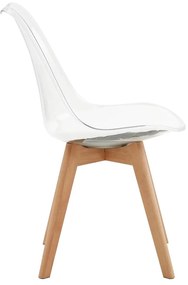 Scaun sufragerie Bralla 2 (transparent + fag + alb) . 1116244