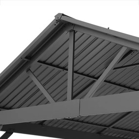 Copertină auto AVENBERG PAVILON 5 × 3 m – antracit
